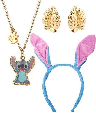 Disney Headband, Earring, and Necklace Set, 16 + 3 Necklace in Multi, Blue at Nordstrom