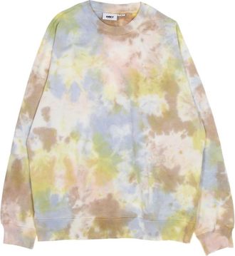 Obey Tie-Dye Crewneck Sweatshirt Lichtgewicht Fleece - Heren - Sweatshirts - Veelkleurig - XL - Katoen - Hoodies & sweatvesten