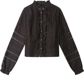Isabel Marant Camicia Peline con ruches - Nero