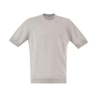 Pantaloni Torino Truien & Vesten, Heren, Grijs, XL, Katoen, Trui met ronde hals en korte mouwen