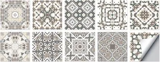 OEM Juego De 10 Pegatinas Autoadhesivas Para Azulejos 15 X 15 Cm, Pegatinas Azulejos Pvc Impermeables, Papel Tapiz Decorativo Pared Resistente Aceite