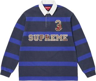 SUPREME Gestreept poloshirt - Blauw