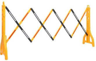 vidaXL Barrera De Tr&aacute;fico Plegable Amarillo Y Negro 250x38x96 Cm Vidaxl