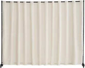 OEM Biombo Separador 308,5x45x245,5 Cm Biombo Port&aacute;til Con Ruedas Tela De Poli&eacute;ster Separador De Ambientes De Privacidad Con Ruedas Para Oficina, Hospital