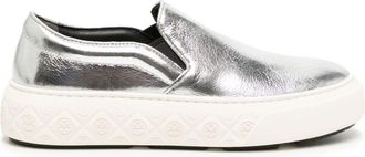 Tory Burch Ladybug metallic-finish sneakers - women - Rubber/Leather/Leather - 9.5