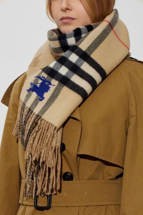 Burberry Cashmere Scarf, Unisex, Beige