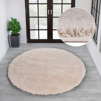 My Home Teppich »Viva rund« rund 45 mm Höhe Uni-Farben, einfarbig, besonders weich und kuschelig