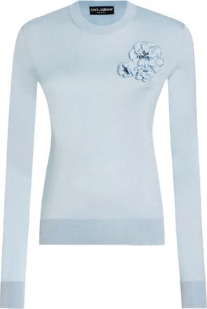 Dolce & Gabbana silk top - women - Silk - 38 - Blue