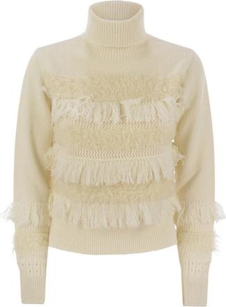 VANIS&Eacute; Wollen coltrui met kasjmiermix - Dames - Coltruien - Geel - S - Wol - Truien & Vesten