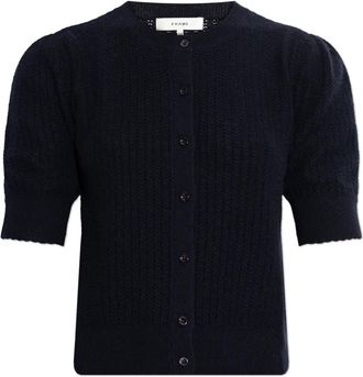 Frame Denim Cashmere Cardigan - Dames - Cashmere truien - Blauw - L - Kasjmier - Truien & Vesten