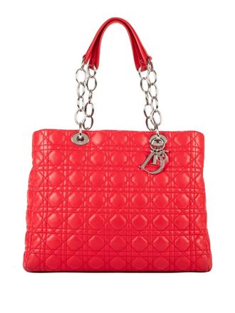Dior Cannag-quilted chain shoulder bag - women - Leather - One Size - Red