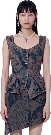 Vivienne Westwood Gilet Monday - - Jackets - Donna - Marrone - S