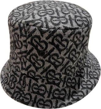 Burberry Cashmere & Wool TB Monogram Hat Size S