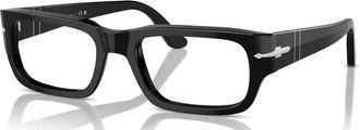 Persol Zwarte Brillen Montuur - Heren - Brillen - Zwart - 56 MM - Accessoires
