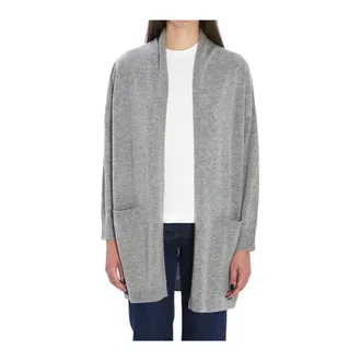 Allude Truien & Vesten, Dames, Grijs, M, Longline Gebreid Vest