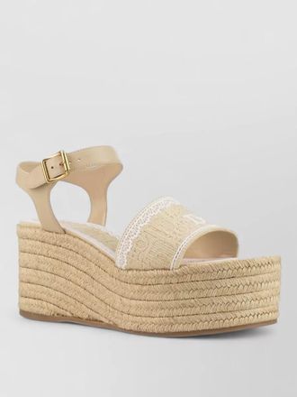 Dior espadrille sandals open toe platform ankle strap