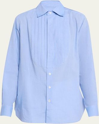 S&eacute;bline Bunny Pleated Bib Button-Down Shirt
