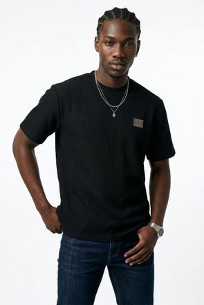 Jack & Jones Kurzarmshirt JACK & JONES JJDAYTONA TEE SS CREW NECK SN, Herren, Gr. XL, schwarz, Jersey, Obermaterial: 58% Polyester, 40% Baumwolle, 2% Elasthan, uni