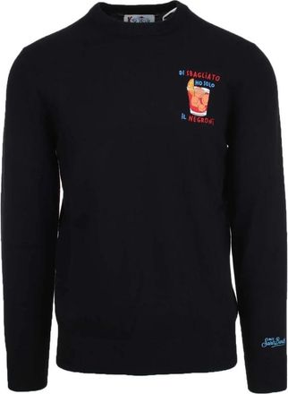 MC2 Saint Barth Heron Light Embry - Heren - Ronde hals truien - Zwart - XL - Truien & Vesten