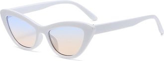 Generic Womens Vacation Outdoor Sunglasses Mens Driving Decorative Sun Glasses(White)