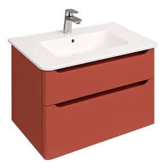 Vitra Mueble Lavabo Suspendido Vitra Sento Round De 80 Cm, Terracota Mate