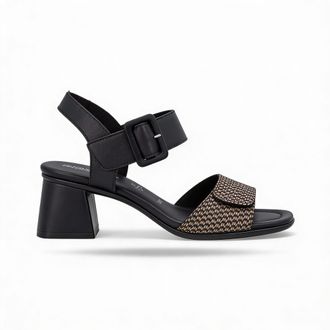 Remonte D1k51 Womens Ankle Strap Sandals Black Leather - Size UK 6.5