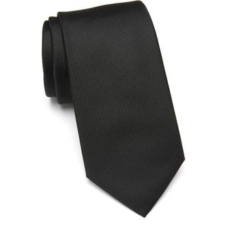Calvin Klein Silver Spun Solid Tie in Black at Nordstrom Rack