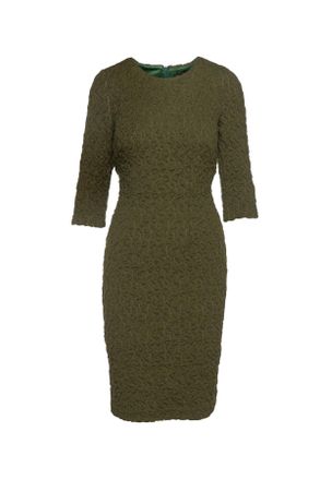 Móveis Conquista Kaki jacquard jurk van Conquista Fashion