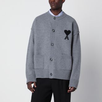 Ami Cardigan Ami De Coeur grigio