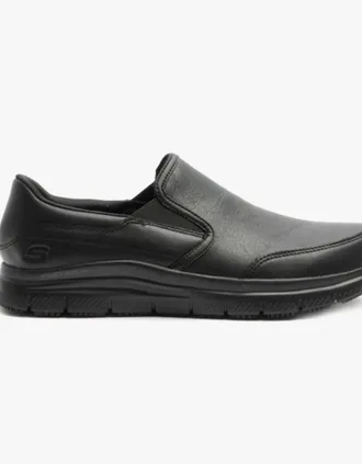 Skechers Mens Skechers Work 77071EC FLEX ADVANTAGE - BRONWOOD SR Mens Occupational Shoes Black - Size: 10.5