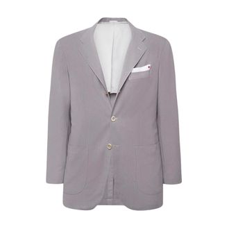 Kiton Jassen, Heren, Paars, 3Xl, Kasjmier, Grijze Kasjmier Jas