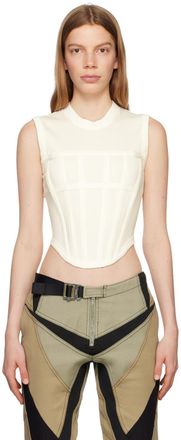 Dion LEE アイボリー コルセットタンクトップ Dion Leeのホワイト Corset タンクトップがセール中