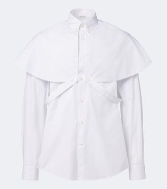 Dries Van Noten Caped cotton poplin shirt