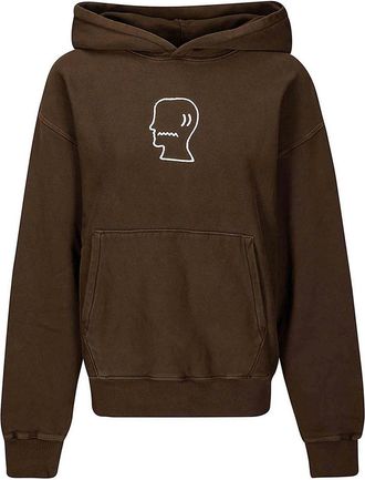 Brain Dead 3D Embroidered Logohead Garment Dyed Hoodie