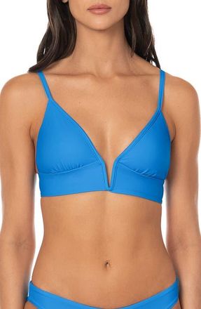 Maaji Blue Parade Reversible Triangle Bikini Top at Nordstrom, Size X-Small