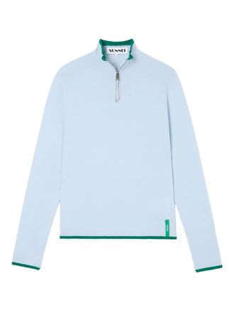 Sunnei zip-neck sweater - Blue