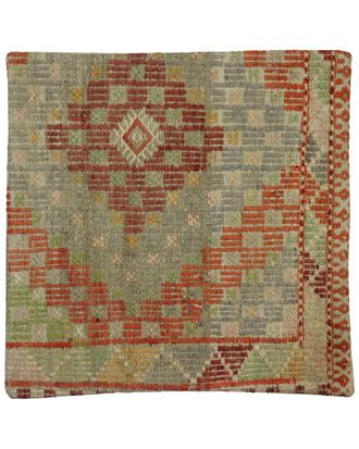 Pasargad Home Vintage Turkish Kilim Wool Pillow Case