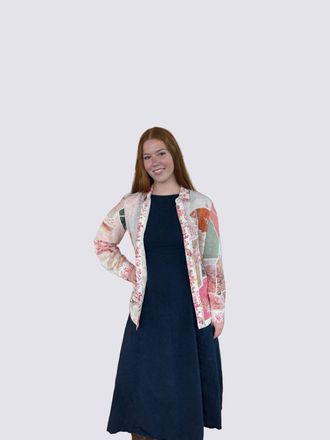 Ranna Gill Riva Buttondown Shirt In Rose Globe