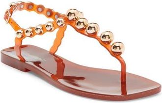Jeffrey Campbell Plated Embellished Sandal in Orange Gold at Nordstrom, Size 10