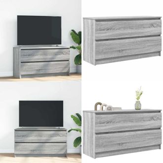 vidaXL Mobile TV Grigio Sonoma 100x35x54 cm in Legno Multistrato - Mobile TV - Armadio TV