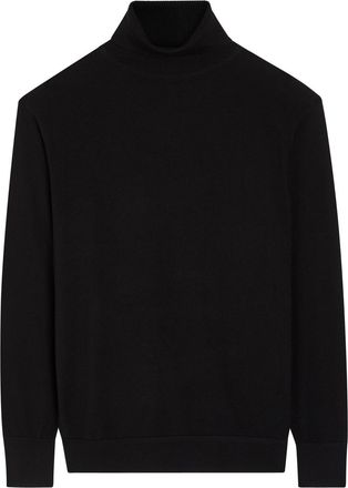 Toteme Turtle-neck Fine-knit Wool Jumper - Black - Xxs (UK4 / Xxs)