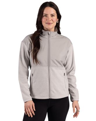 Cutter & Buck Hunts Point Recycled Fleece Womens Hybrid Full Zip Jacket