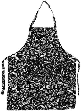 OEM Dailygoods - Delantal Ajustable - Poli&eacute;ster - 2 Bolsillos - 56 Cm De Ancho - 80 Cm De Largo - 5 Estampados - Ligero - Delantal De Cocina
