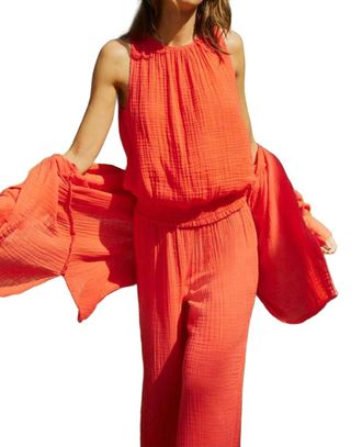 Michael Stars Janelle Tie Tank In Spritz