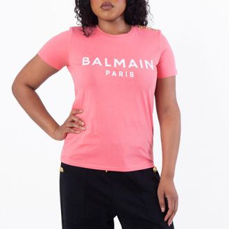 Balmain Logo Printed Crewneck T-Shirt, Size X-Small