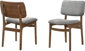 Armen Living Set Of 2 Lima Upholstered Wood Dining Chairs