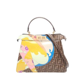 Fendi Pre-owned Fendi Antonio Lopez Medium Zucca Coated Canvas Peekaboo ISeeU Satchel Ladies D99HSUG70KLIIYYJ