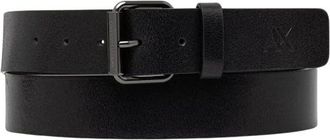 A|X Armani Exchange Leren riem - Heren - Accessoires - Zwart - Maat: 90 CM Leer