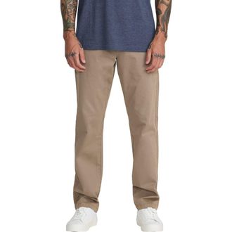 Rvca Weekend Washed Chino Pants in Dark Khaki at Nordstrom, Size 29