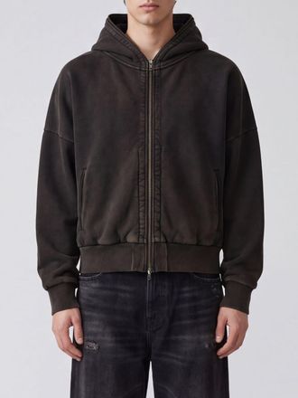 Entire studios Zipped Cotton Hoodie with Dropped Shoulders and Slit Pockets